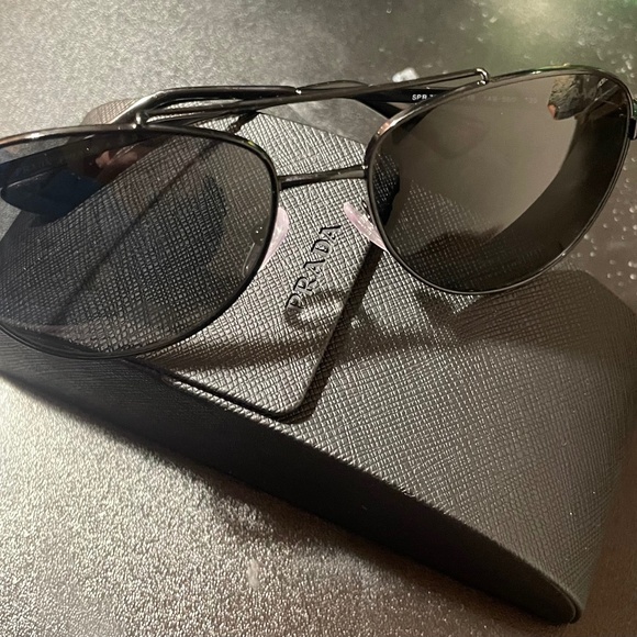 PRADA black sunglasses, NEVER WORN, bought at sunglass hut on Dec 22 2024. - Picture 1 of 12